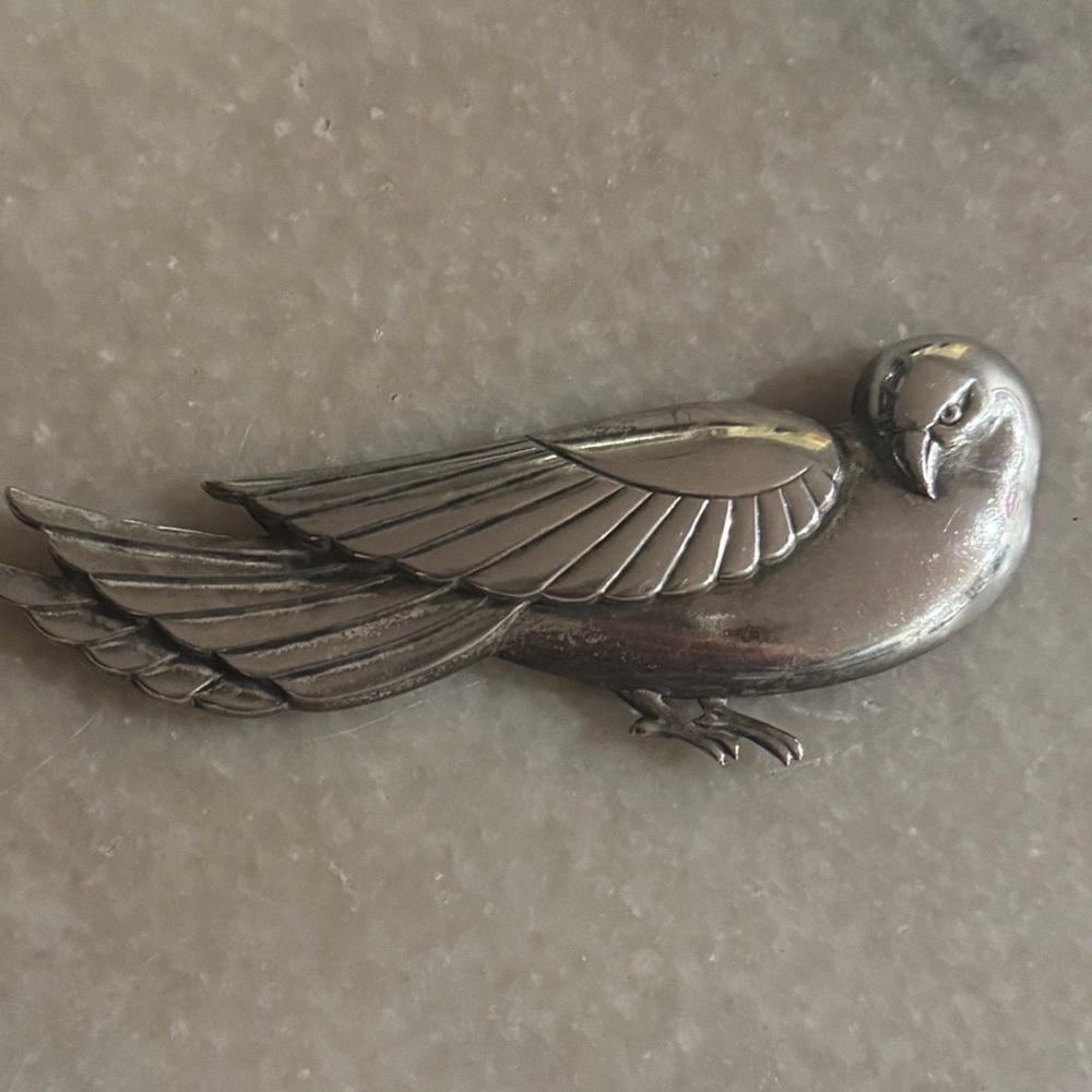 Silver Bird Brooch